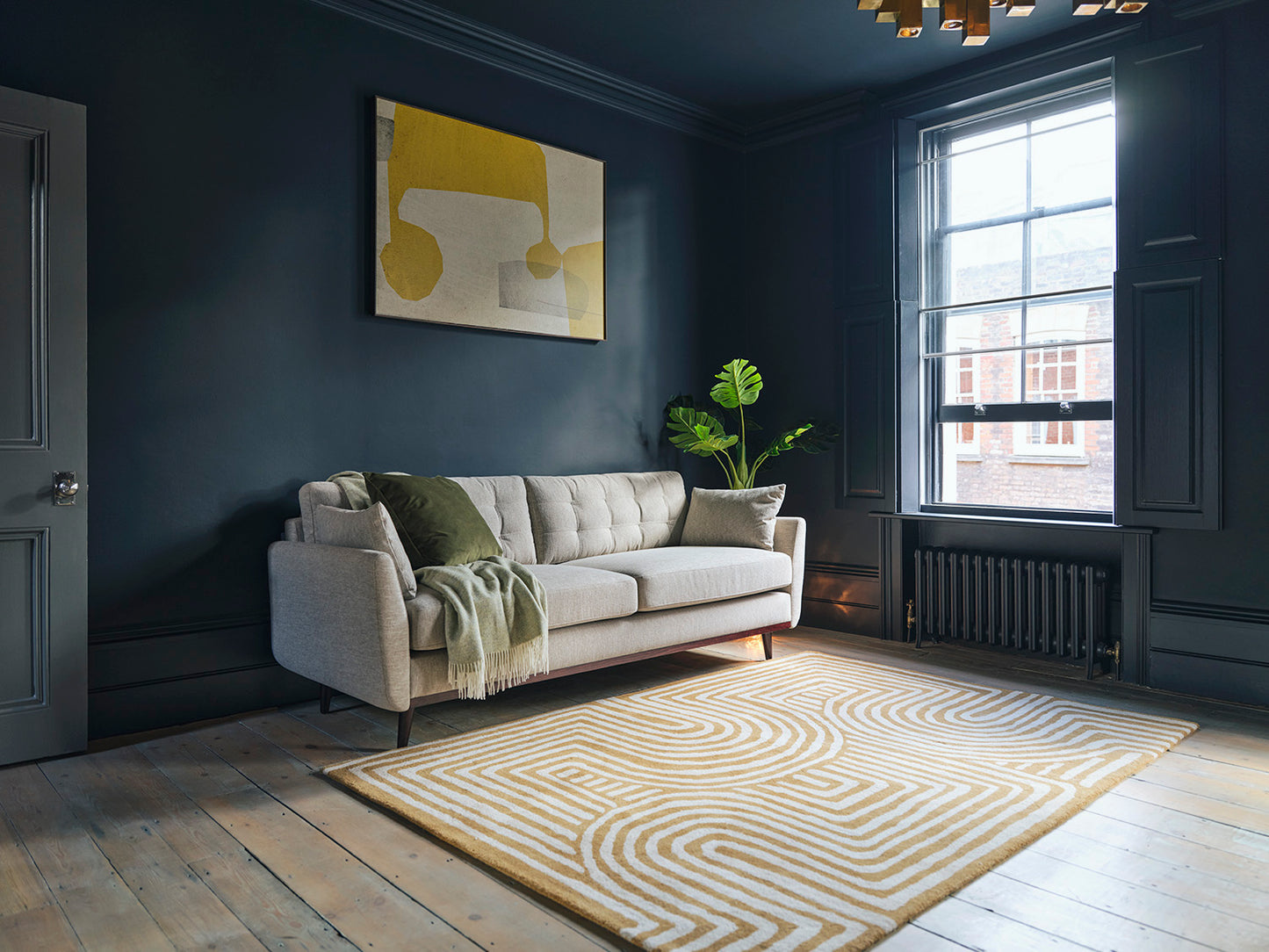 Reef Rug Curve Ochre