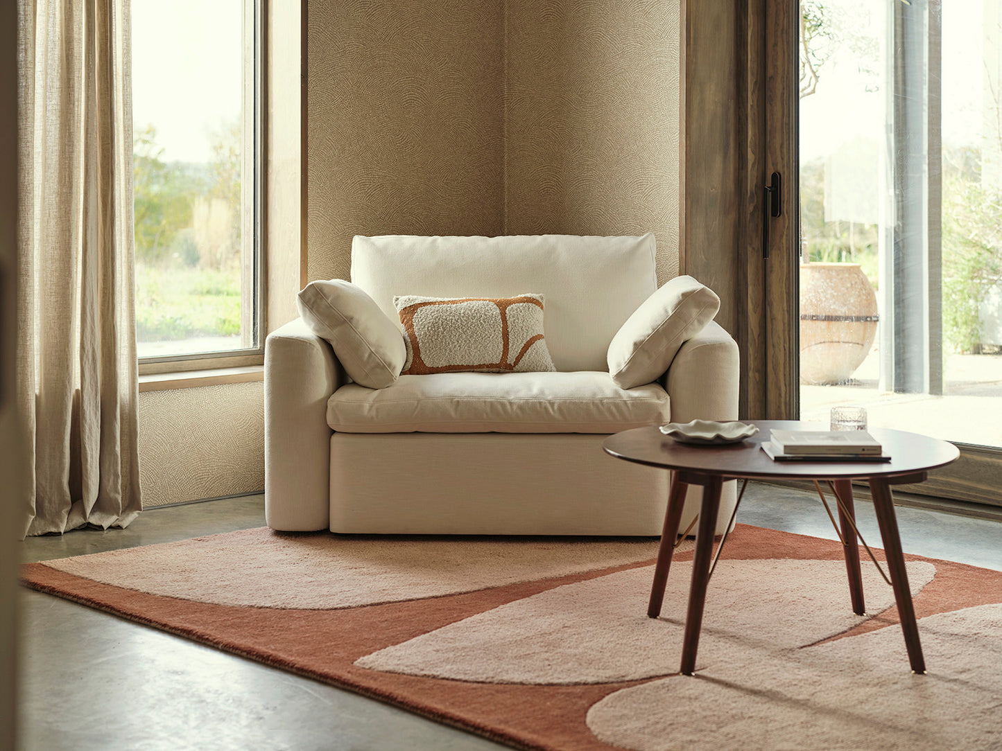 Model 13 Loveseat, White