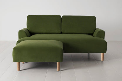 Model 05 2-Seater Sofa with Ottoman, Oak / Vine