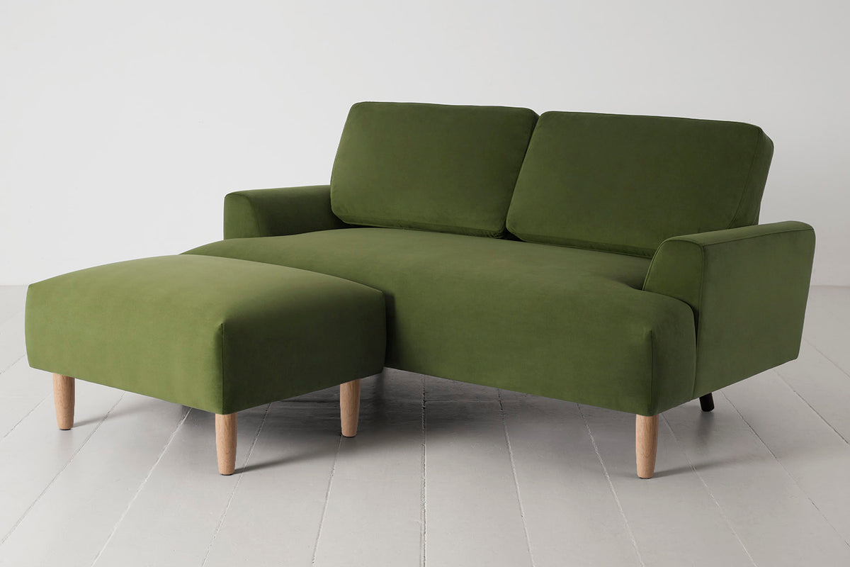 Model 05 2-Seater Sofa with Ottoman, Oak / Vine