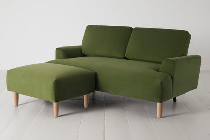 Model 05 2-Seater Sofa with Ottoman, Oak / Vine