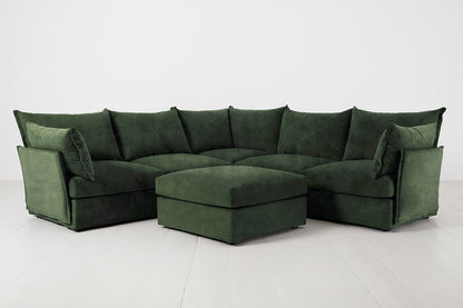 Model 06 Corner Sofa with Ottoman, Conifer