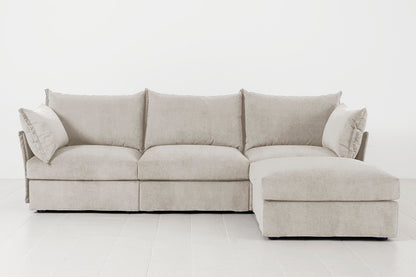 Model 06 3-Seater Right Chaise Sofa, Chalk