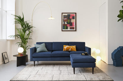 Model 01 3-Seater Sofa with Ottoman, Teal