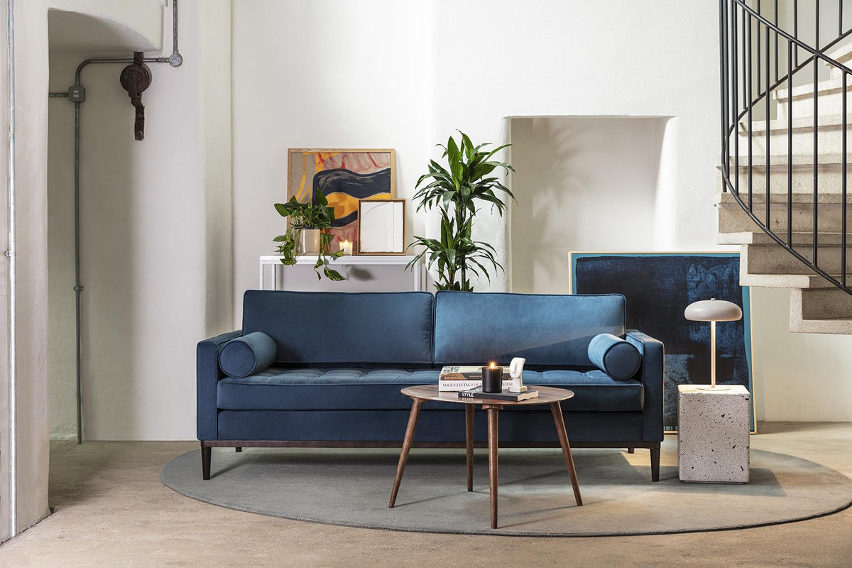 Model 02 3-Seater Sofa, Indigo