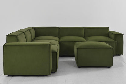 Model 03 Corner Sofa with Ottoman, Vine