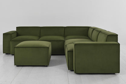 Model 03 Corner Sofa with Ottoman, Vine