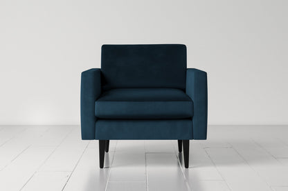 Teal image 1 - Model 01 Armchair in Teal Velvet Front View