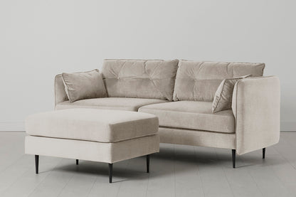 Model 19 3 Seater Sofa with Ottoman, Chalk