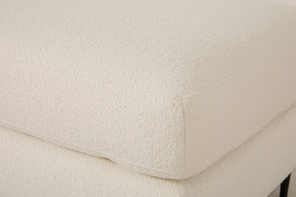 Model 19 Ottoman, Ivory — Close-up detail