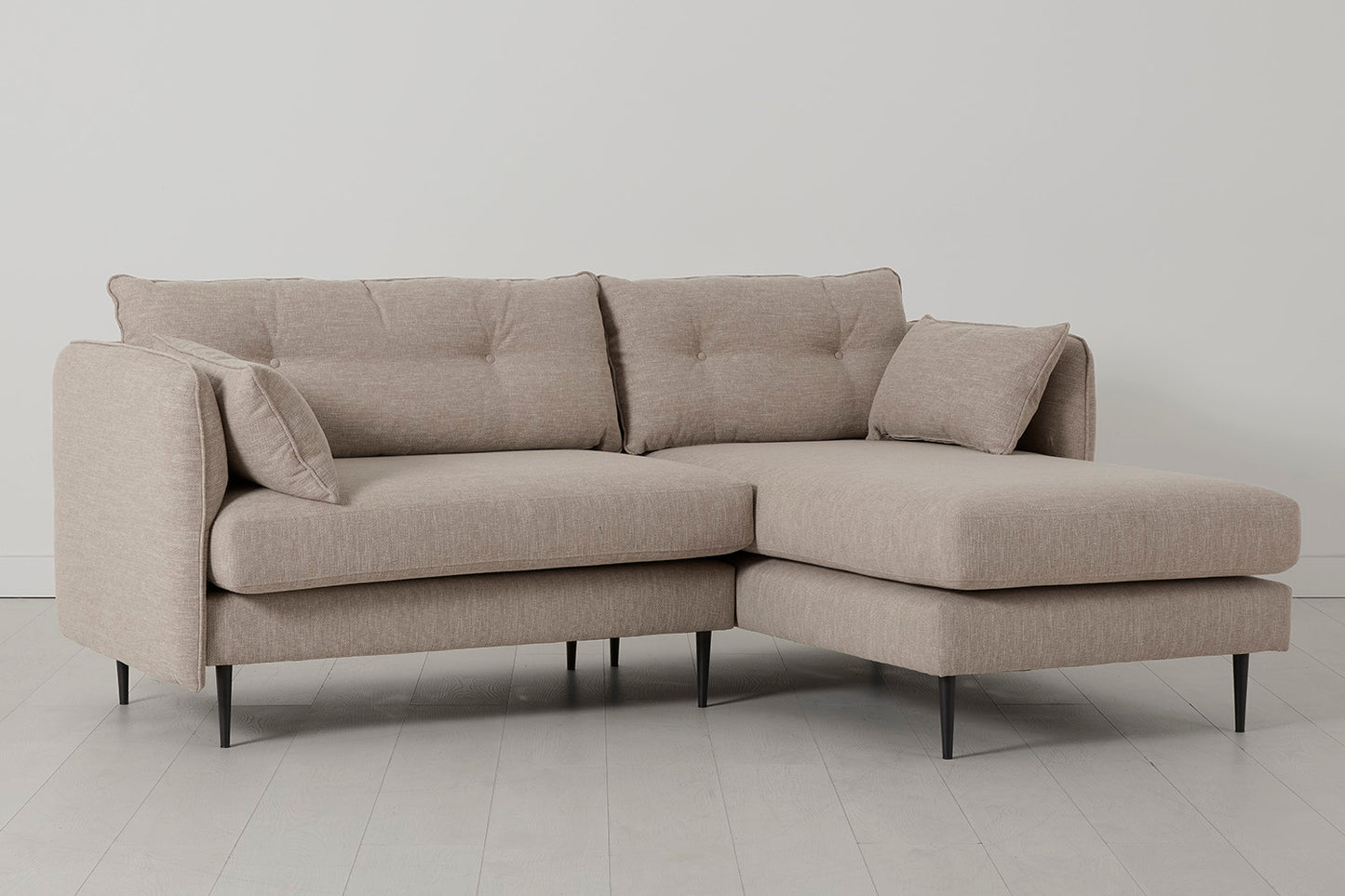Model 19 3 Seater Right Chaise Sofa, Pumice