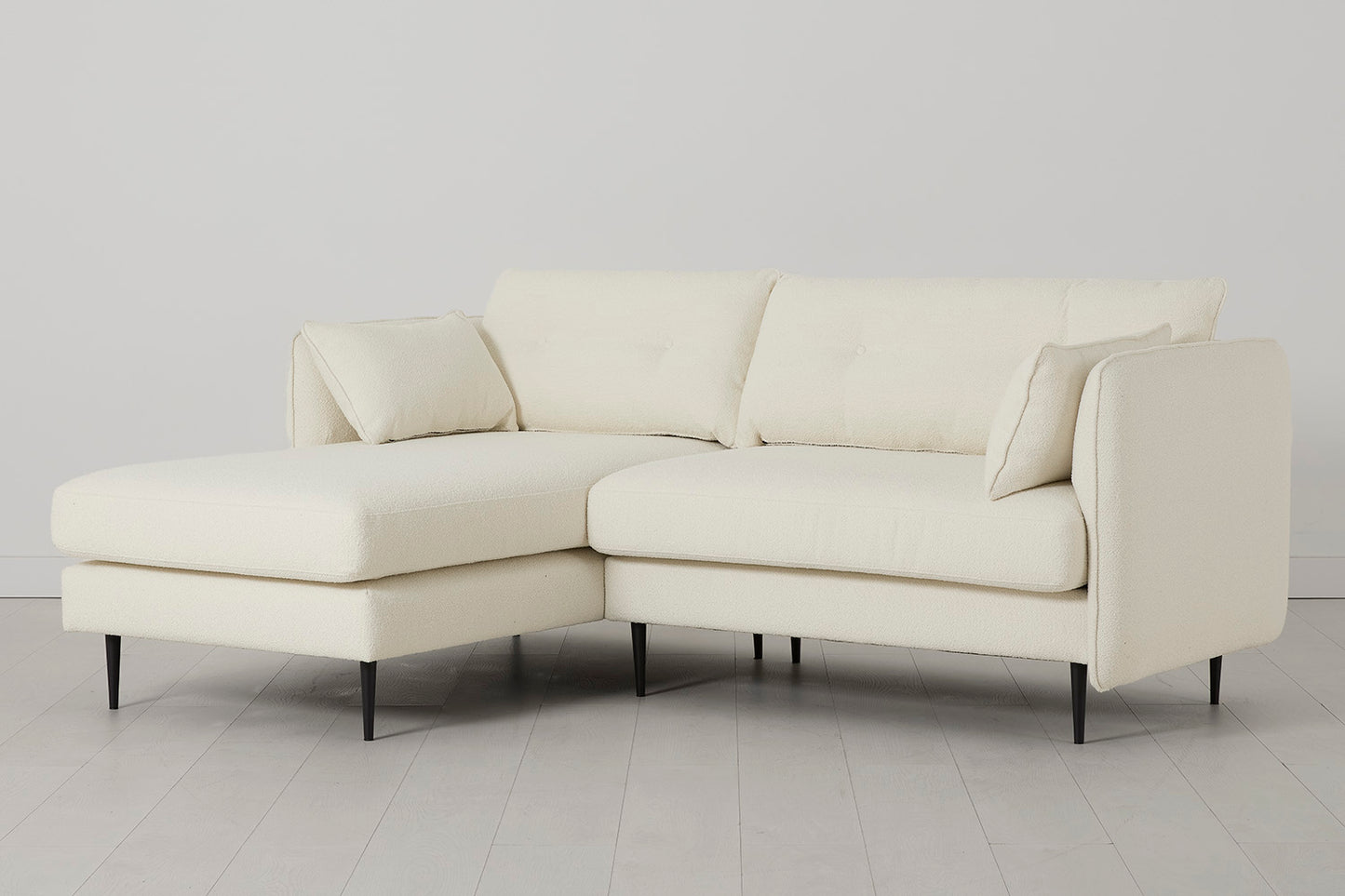 Model 19 3 Seater Left Chaise Sofa, Ivory