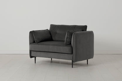 Model 19 Loveseat, Charcoal — Model 19 - Loveseat - Charcoal 04