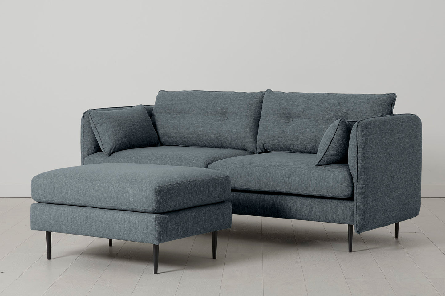 Model 19 3 Seater Sofa with Ottoman, Marine