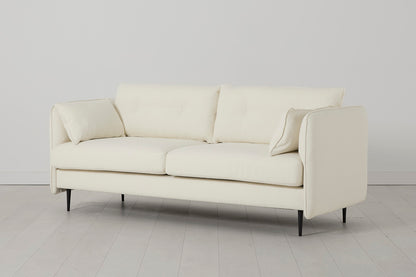 Model 19 3 Seater Sofa, Ivory — Back View