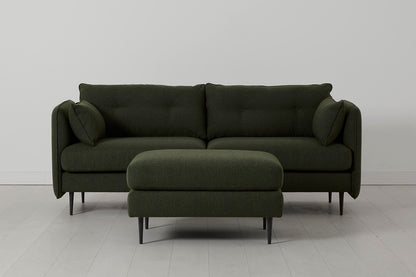 Model 19 3 Seater Sofa with Ottoman, Fern
