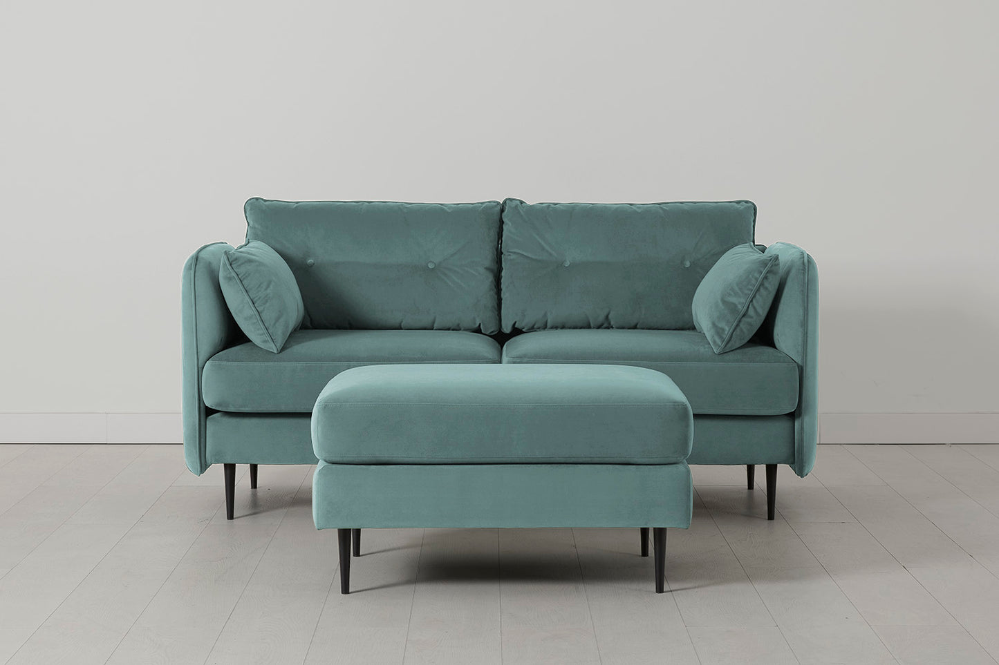 Model 19 2 Seater Sofa with Ottoman, Airforce