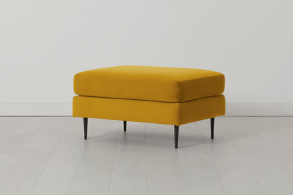 Model 19 Ottoman, Mustard — Side View