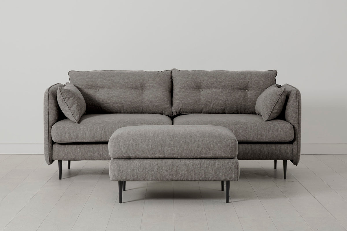 Model 19 3 Seater Sofa with Ottoman, Shadow