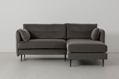 Model 19 3 Seater Right Chaise Sofa, Elephant — front view
