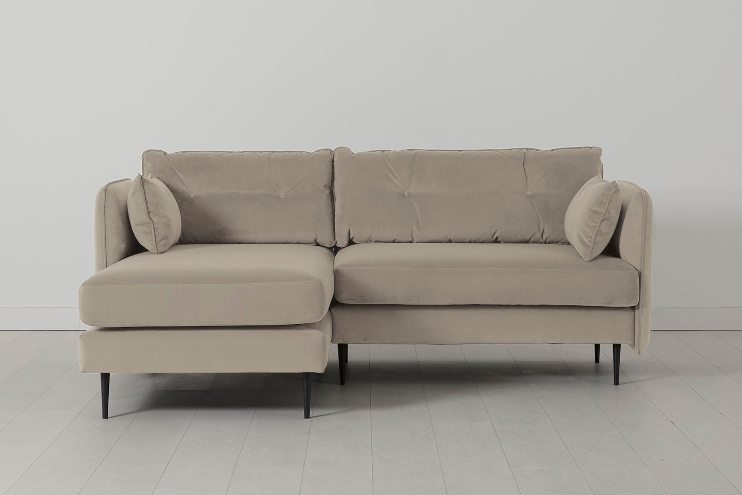 Model 19 3 Seater Left Chaise Sofa, Bone