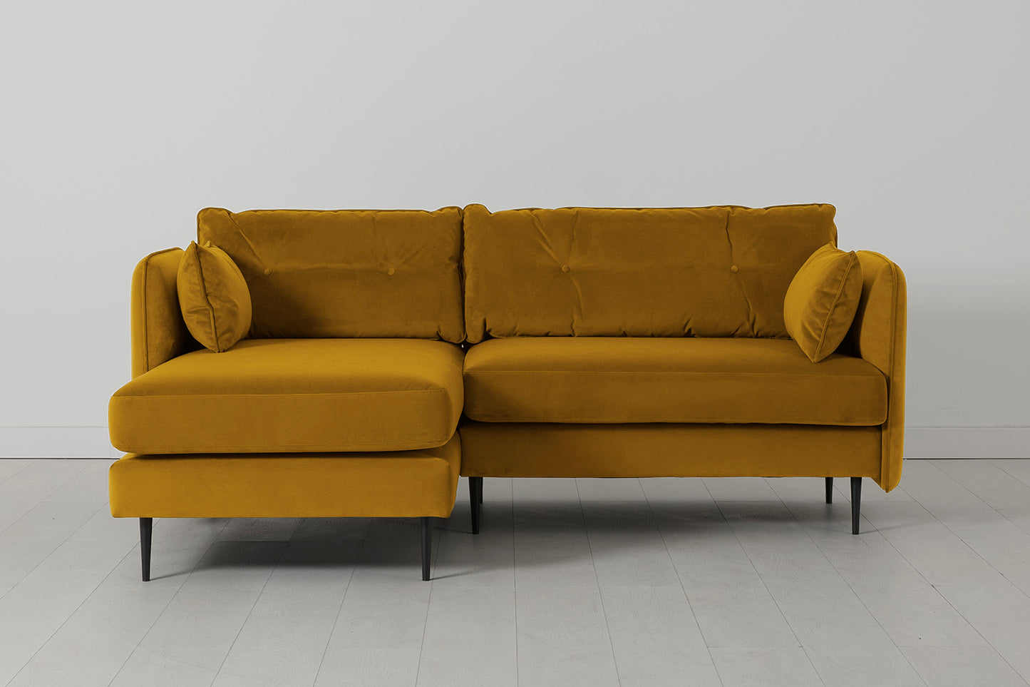 Model 19 3 Seater Left Chaise Sofa, Mustard