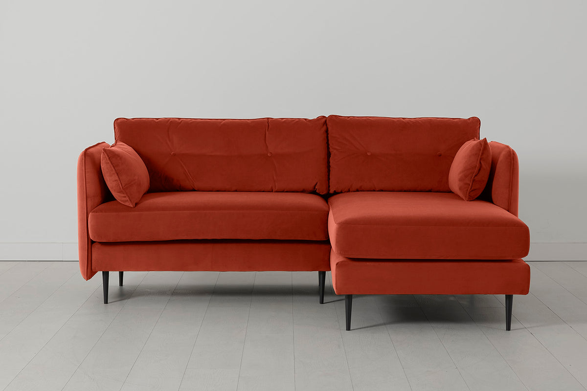 Model 19 3 Seater Right Chaise Sofa, Paprika — right chaise view 1