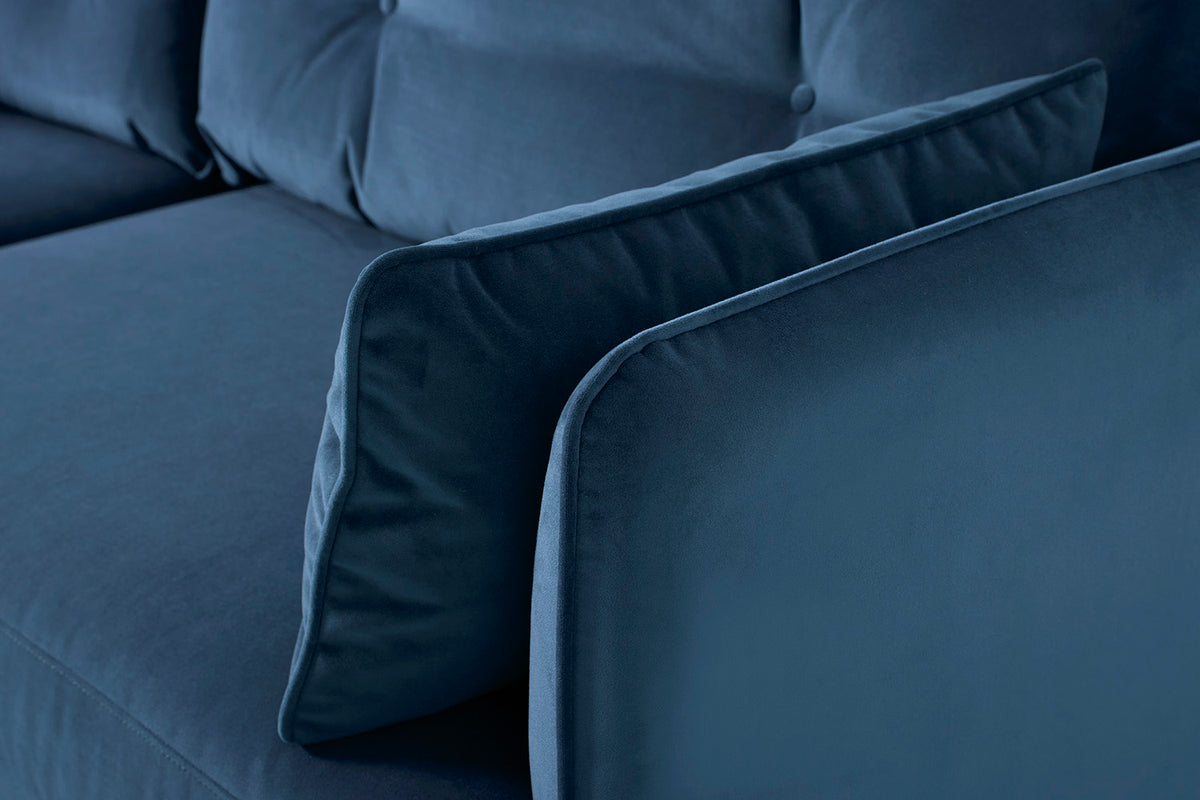 Model 19 3 Seater Right Chaise Sofa, Teal — Model 19 - Detail - Teal 02