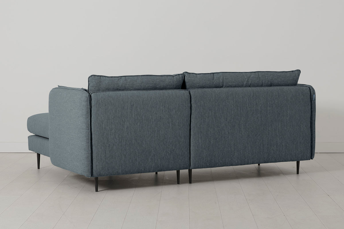 Model 19 3 Seater Right Chaise Sofa, Marine — angled view