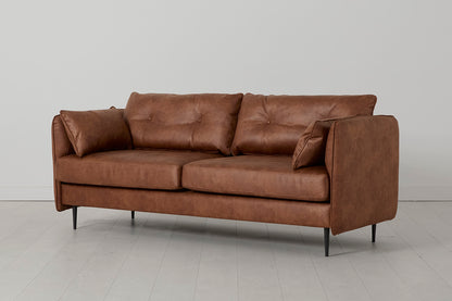 Model 19 3 Seater Sofa, Chestnut — Back View