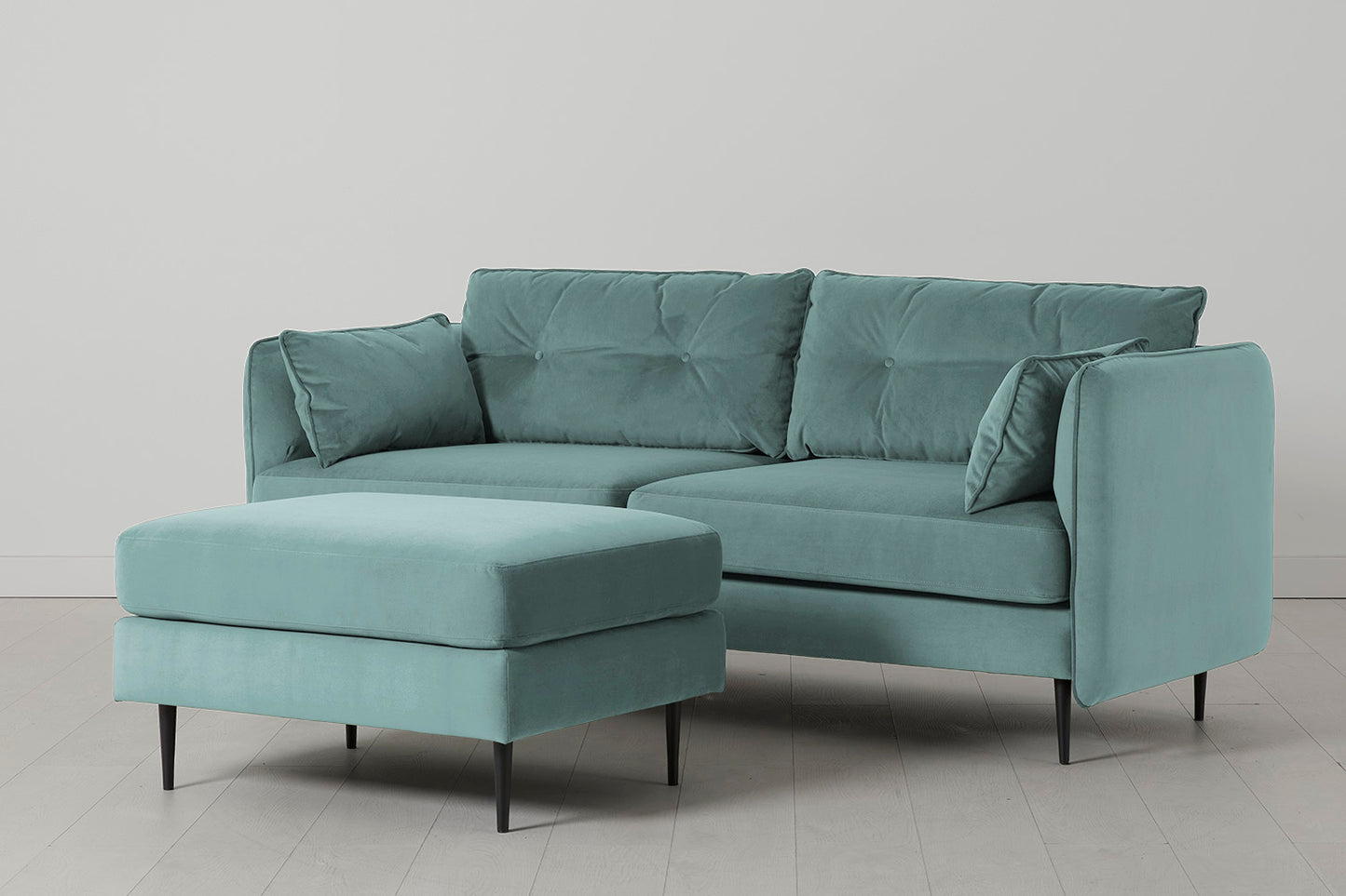 Model 19 3 Seater Sofa with Ottoman, Airforce