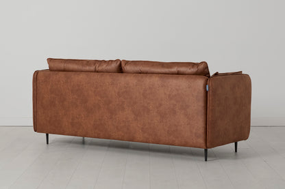Model 19 3 Seater Sofa, Chestnut — Angle View
