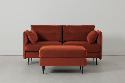 Model 19 2 Seater Sofa with Ottoman, Brick