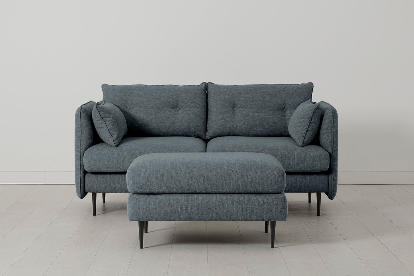 Model 19 2 Seater Sofa with Ottoman, Marine