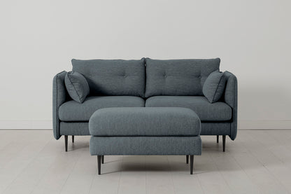 Model 19 2 Seater Sofa with Ottoman - Marine