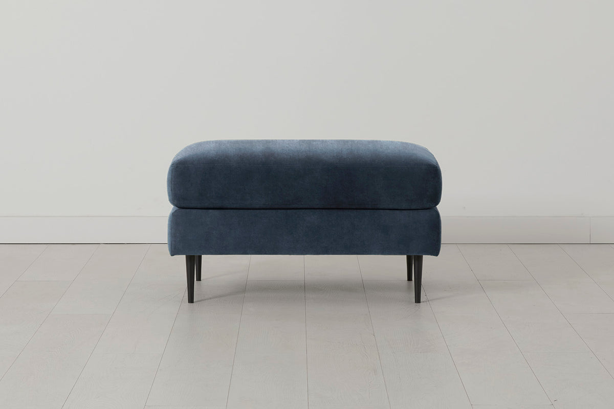 Model 19 Ottoman, Ocean — Front View