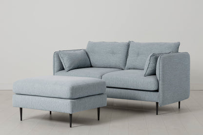 Model 19 2 Seater Sofa with Ottoman - Seaglass