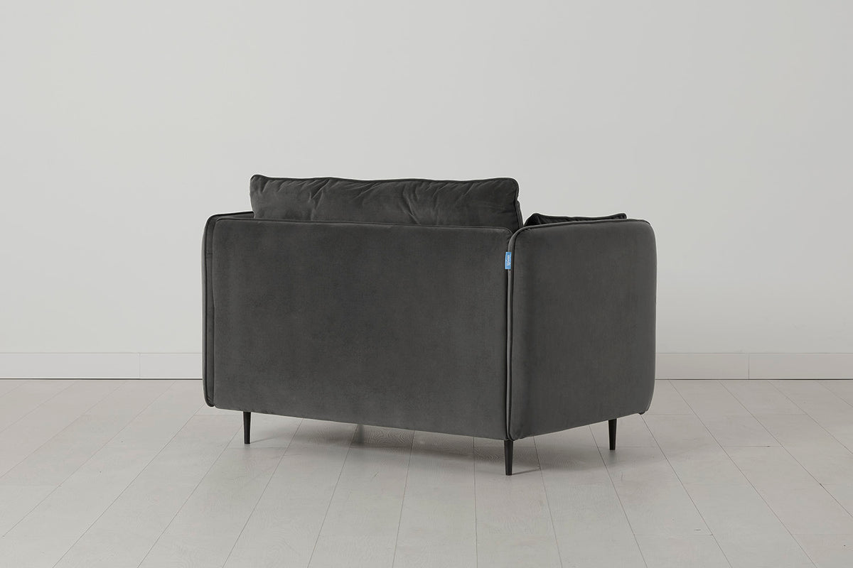 Model 19 Loveseat, Charcoal — Model 19 - Loveseat - Charcoal 05