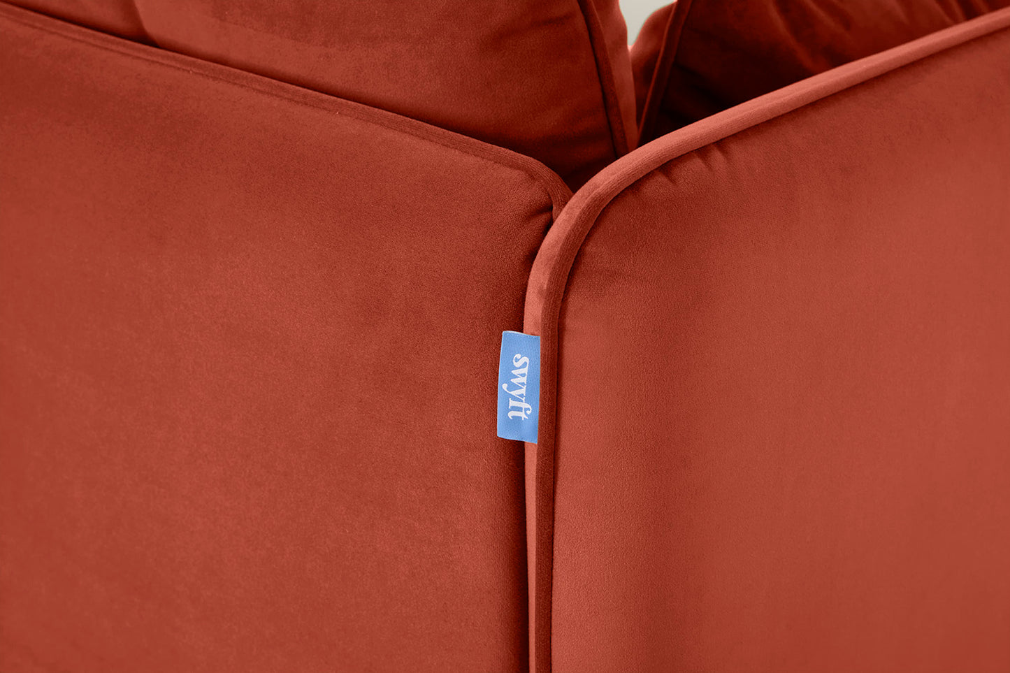 Model 19 2 Seater Sofa with Ottoman, Paprika