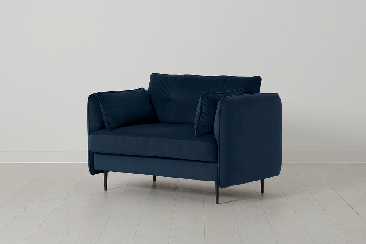 Model 19 Loveseat Sofa, Indigo — Model 19 - Loveseat - Indigo 04