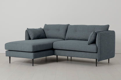 Model 19 3 Seater Left Chaise Sofa, Marine — Angle View