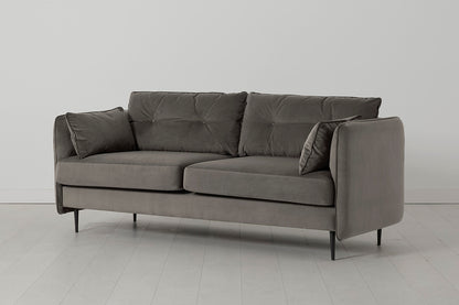 Model 19 3 Seater Sofa, Elephant — back view