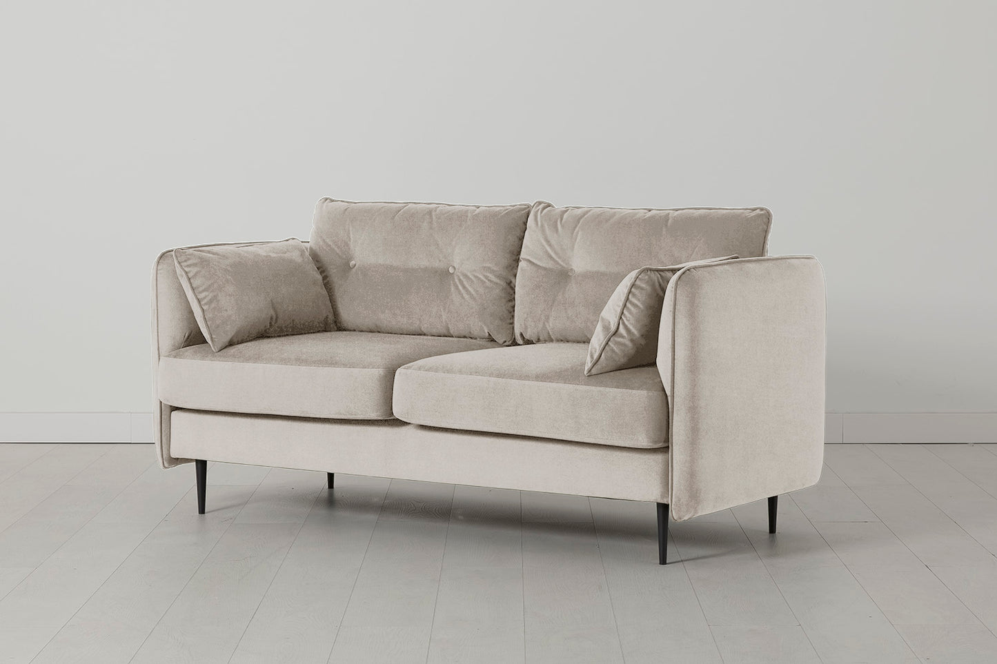 Model 19 2 Seater Sofa with Ottoman, Chalk