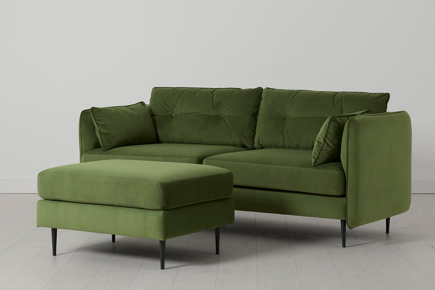 Model 19 3 Seater Sofa with Ottoman, Vine