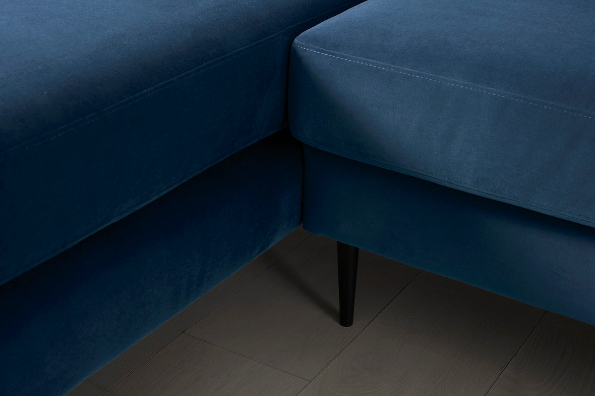 Model 19 3 Seater Left Chaise Sofa, Teal — Model 19 - Detail - Teal 01