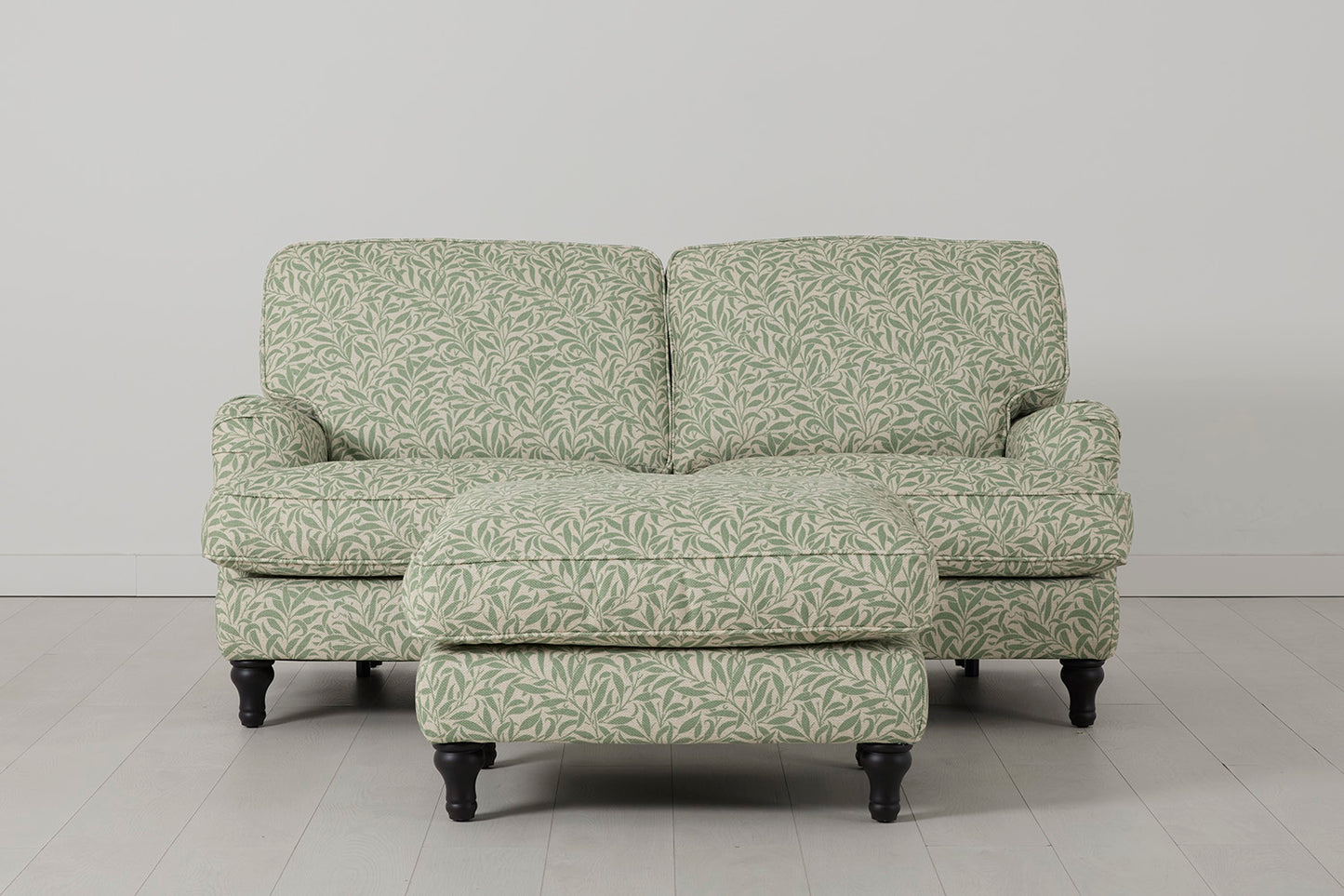 Model 15 2 Seater Sofa with Ottoman, Willow
