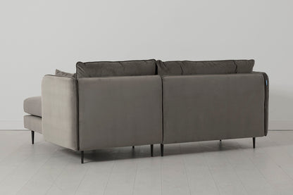 Model 19 3 Seater Right Chaise Sofa, Elephant — angled view