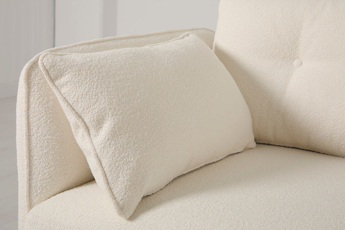 Model 19 3 Seater Right Chaise Sofa, Ivory — detail view 6