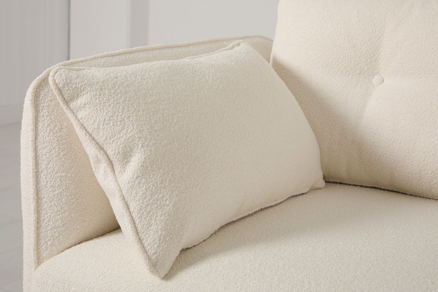 Model 19 2 Seater Sofa with Ottoman, Ivory