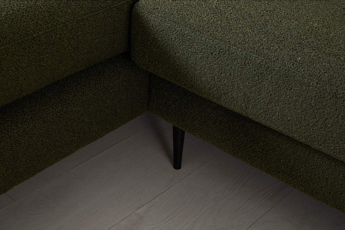 Model 19 3 Seater Right Chaise Sofa, Fern — Detail View
